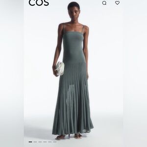 COS pleated knitted maxi dress